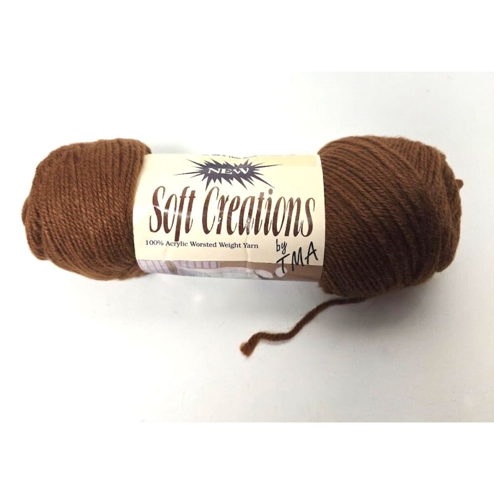 TMA Chestnut Brown Yarn Skein Soft Creations 3oz. 4 Ply 100% Acrylic